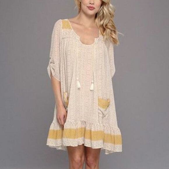 Free People Penny Lane Boho Mini XS Shift Dress - Picture 1 of 6